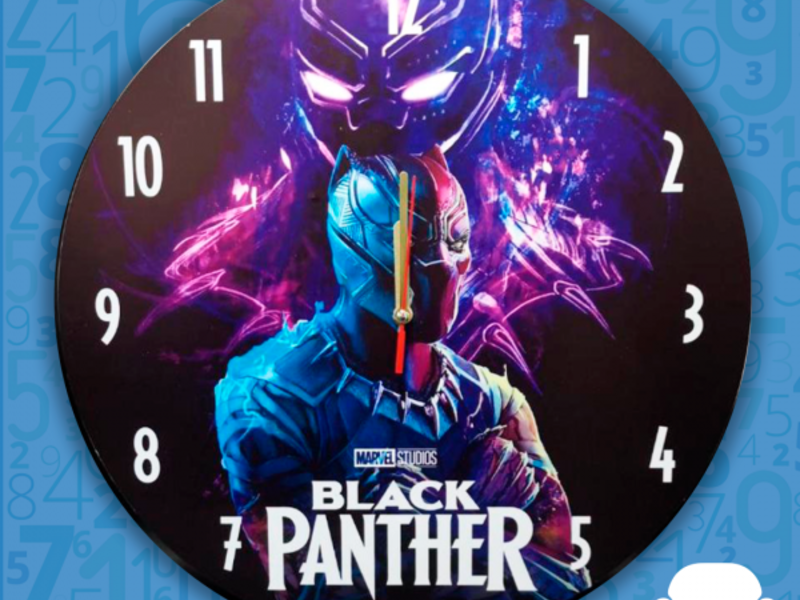 Reloj de pared (Black panther)