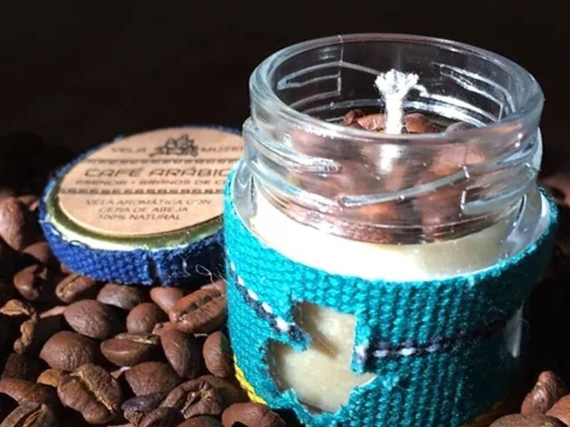 Vela de Cera de Abeja Aromática Café