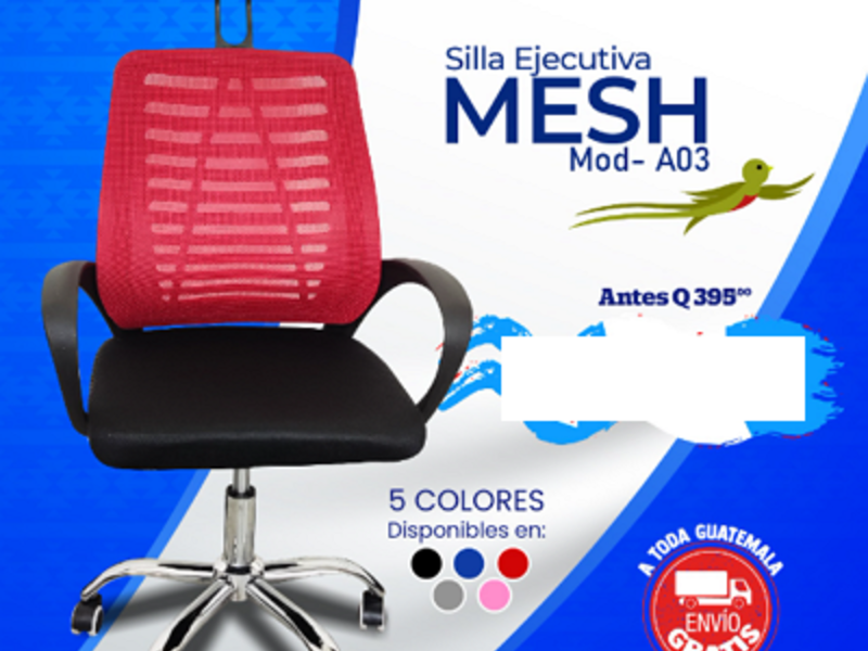 SILLA EJECUTIVA ROJO GUATEMALA KANGURO