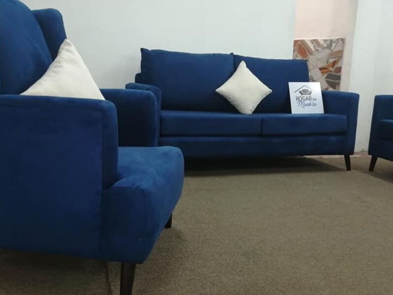 Juego de sala azul