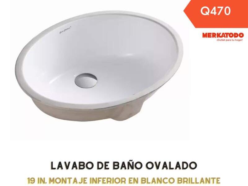 Lavabo de baño ovalado