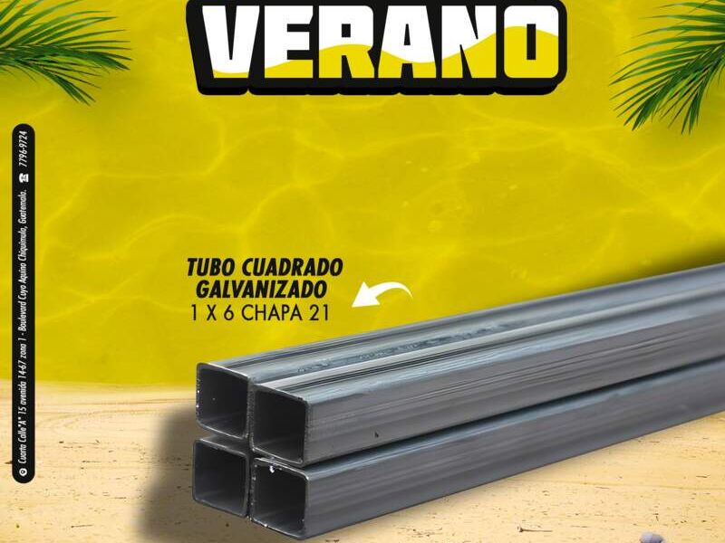 Tubo cuadrado galvanizado Guatemala