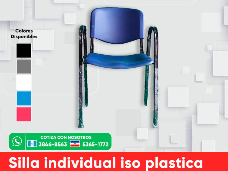 Silla individual iso plástica con brazos