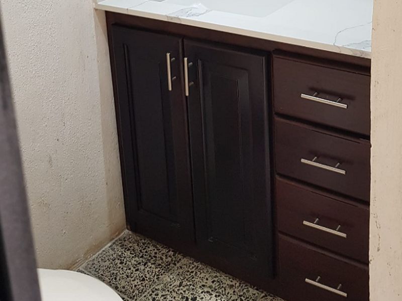 Mueble de baños color café Jalapa