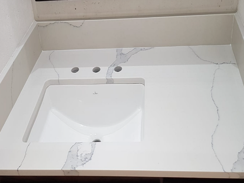 Lavabo de mármol color blanco Jalapa