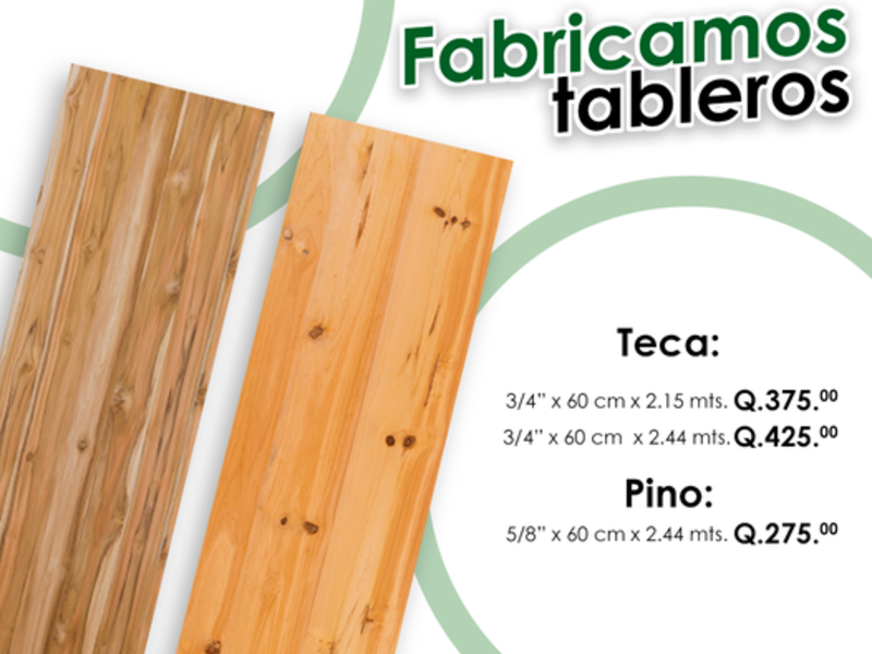 Fabricación de tableros 