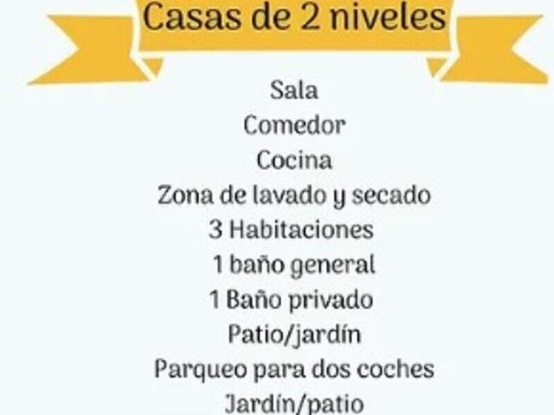 VIVIENDAS DE DOS NIVELES + Bodega