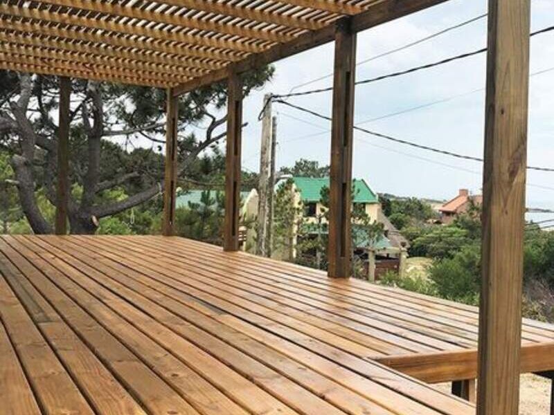 pérgola de madera