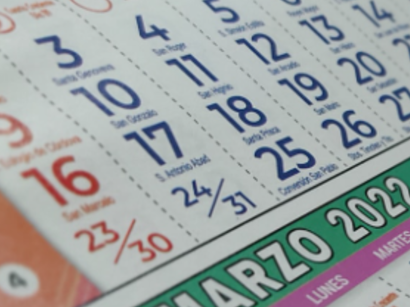 Calendario personalizado Coatepeque