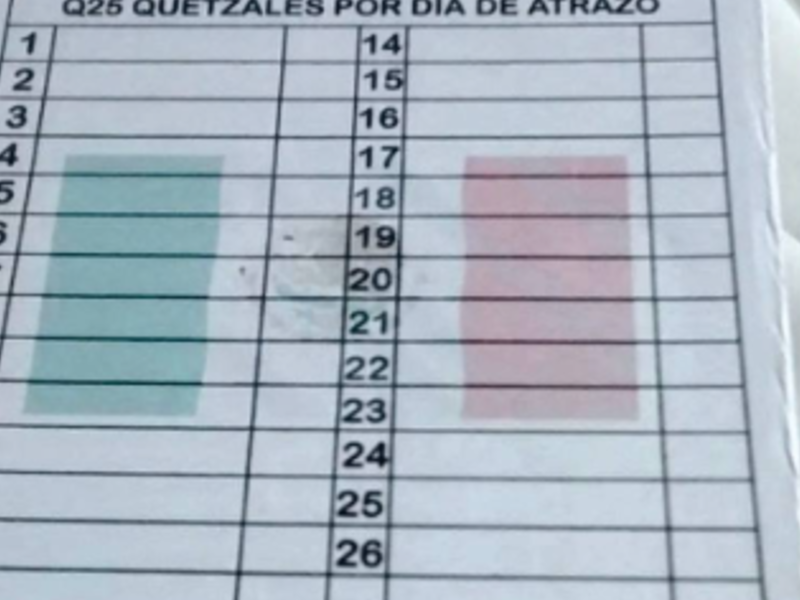 Control de cobro Coatepeque