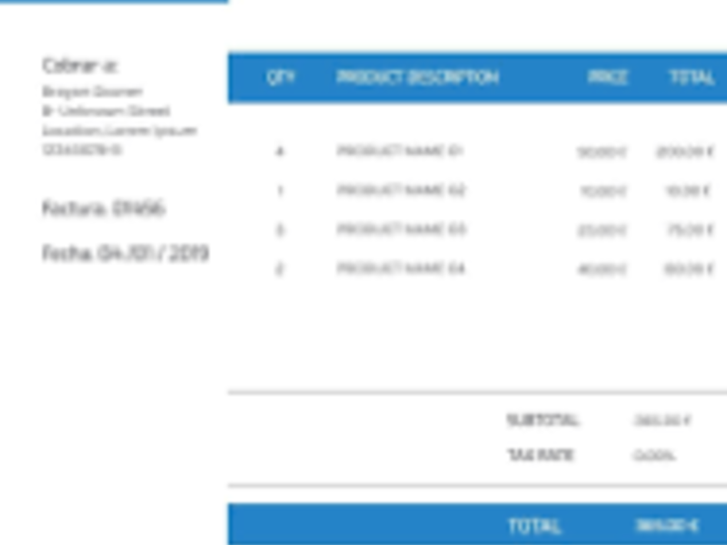 Factura personalizada Purulhá