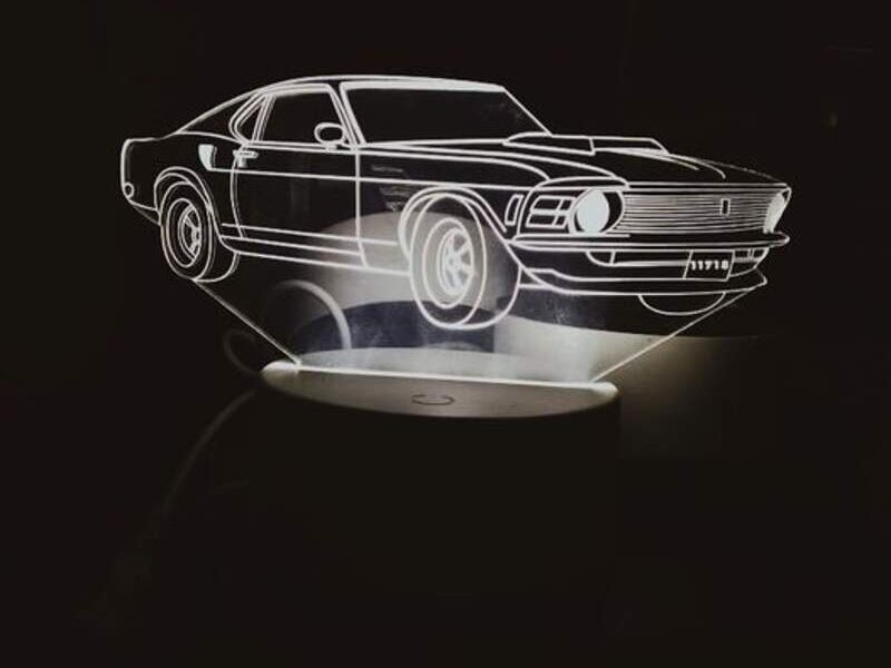 Lámpara de un Mustang 1969