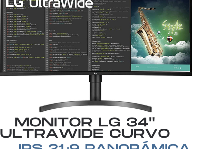 Monitor LG 34″ UltraWide Curvo IPS 21:9 