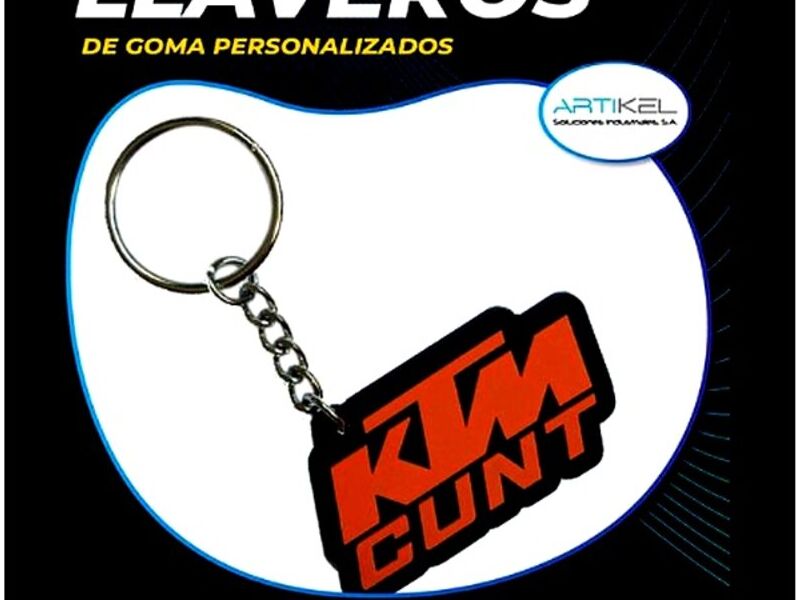Llaveros de goma personalizados
