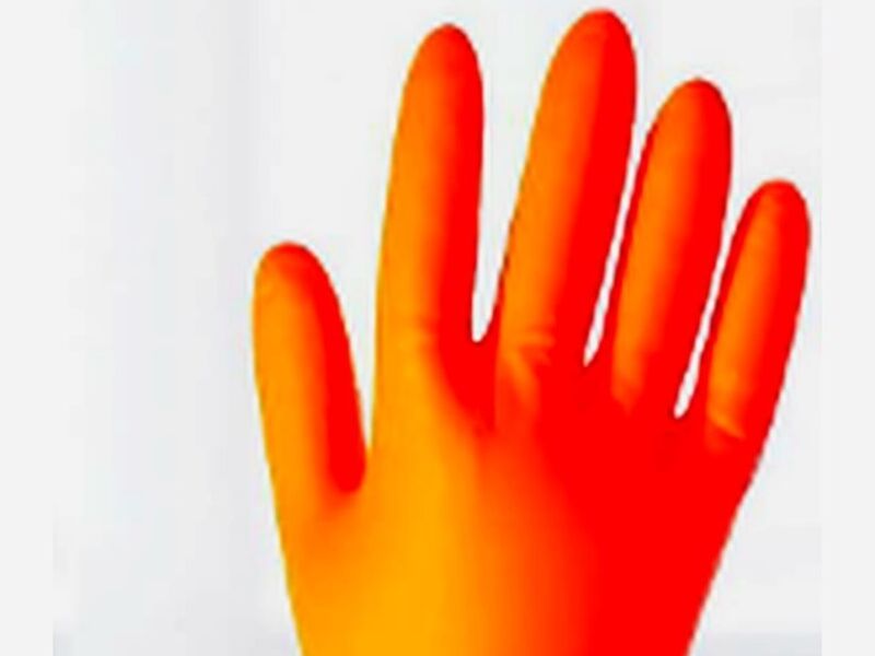 GUANTES NIÑO LATEX NARANJA GUATEMALA