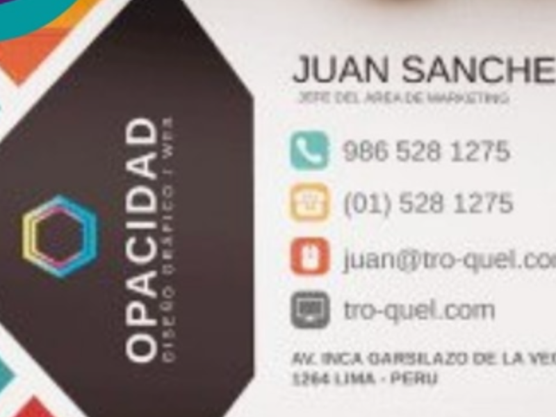 Tarjeta presentación  Ciudad de Guatemala