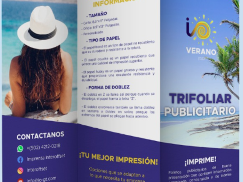 Trifoliar personalizado Ciudad de Guatemala
