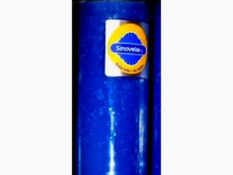 VELA VASO ALTO AZUL GUATEMALA