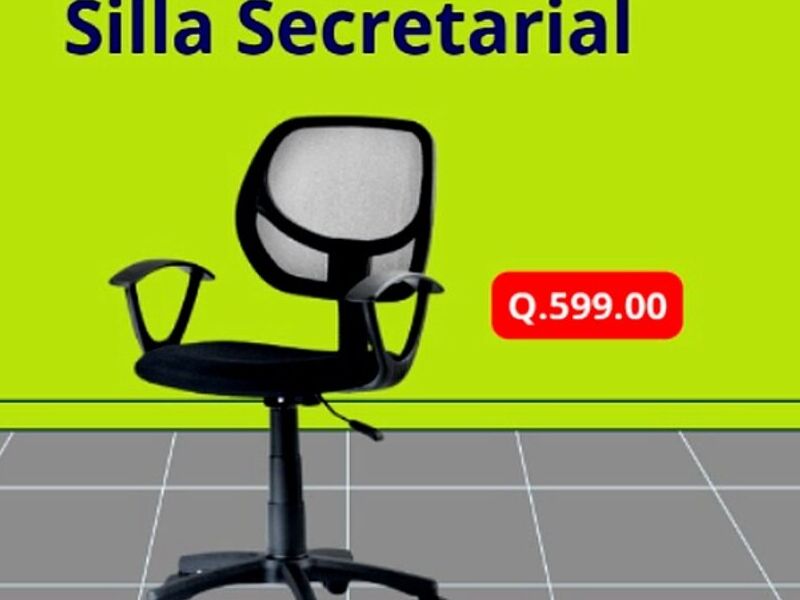 SILLA SECRETARIAL COLOR NEGRO