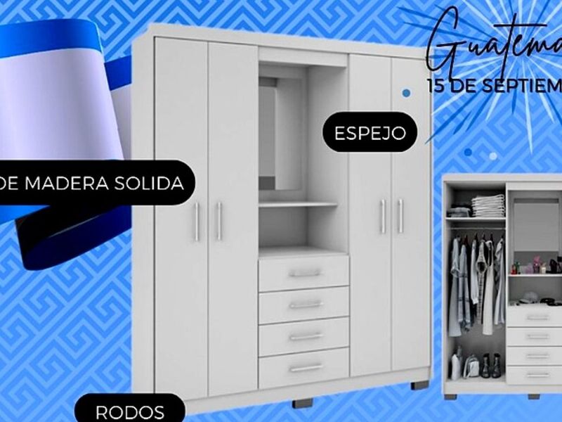 ROPERO 4 PUERTAS BLANCO