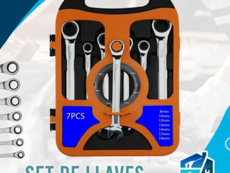 SET LLAVES COLA CORONA CON  RATCH DE 7 PIEZAS