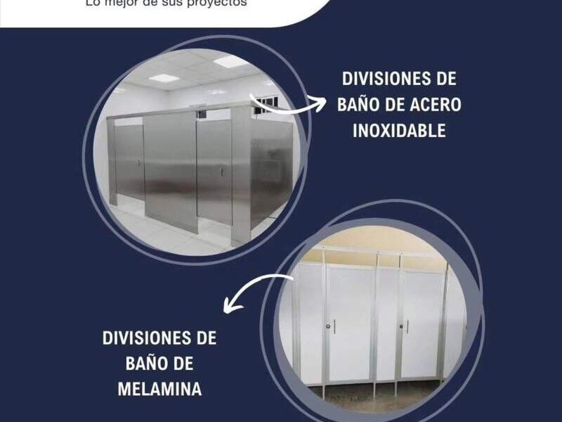 Divisiones de Baño Acero  Escuintla