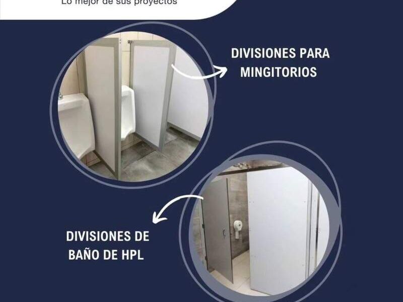 Divisiones de Baño HPL  Escuintla