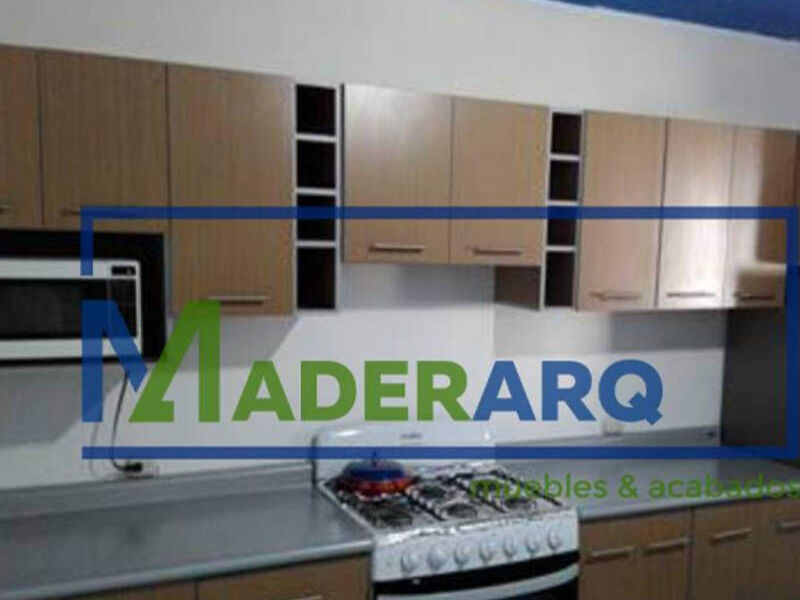 DISEÑO COCINA MELAMINA MODERNA QUETZALTENANGO