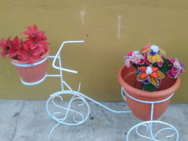 Adorno Bicicleta florero Metal Guatemala