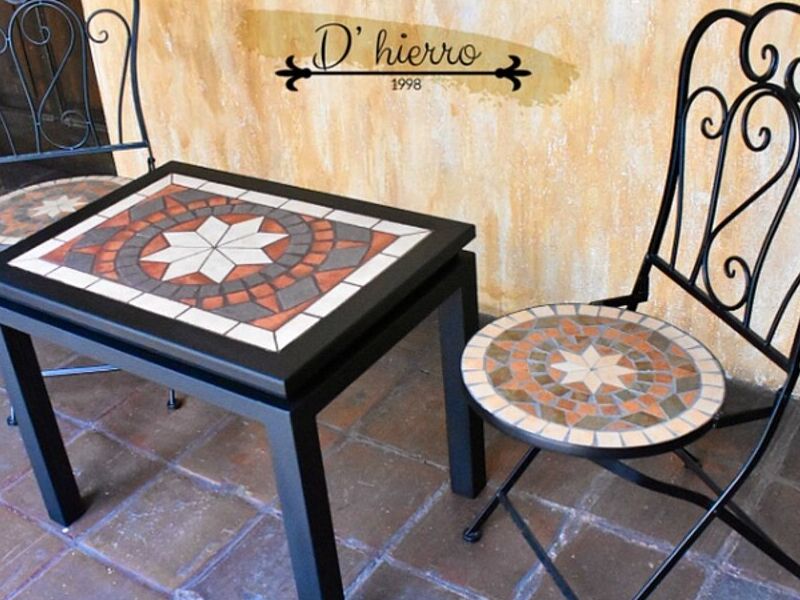 JUEGO MESA HIERRO