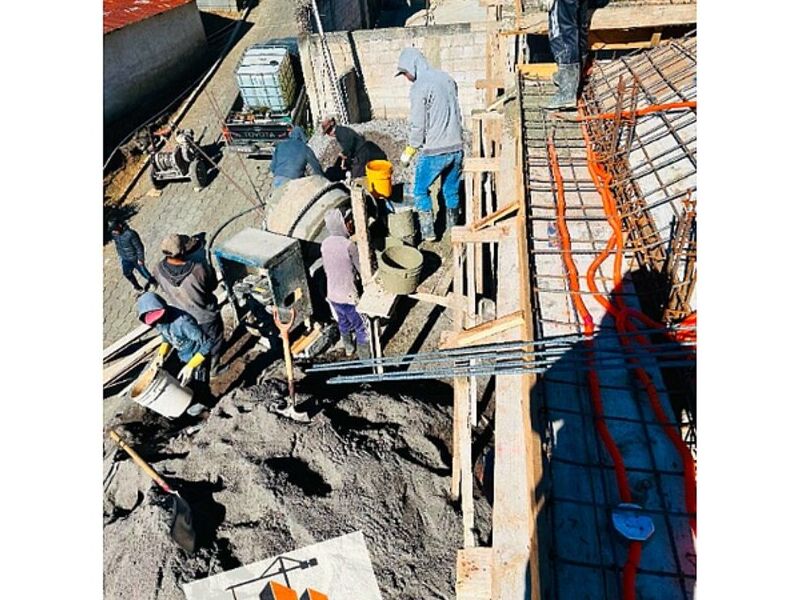 Obra fundición losa Guatemala 