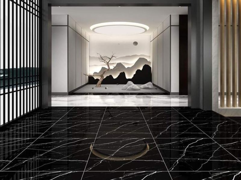 Porcelanatos estilo mármol Marquina 