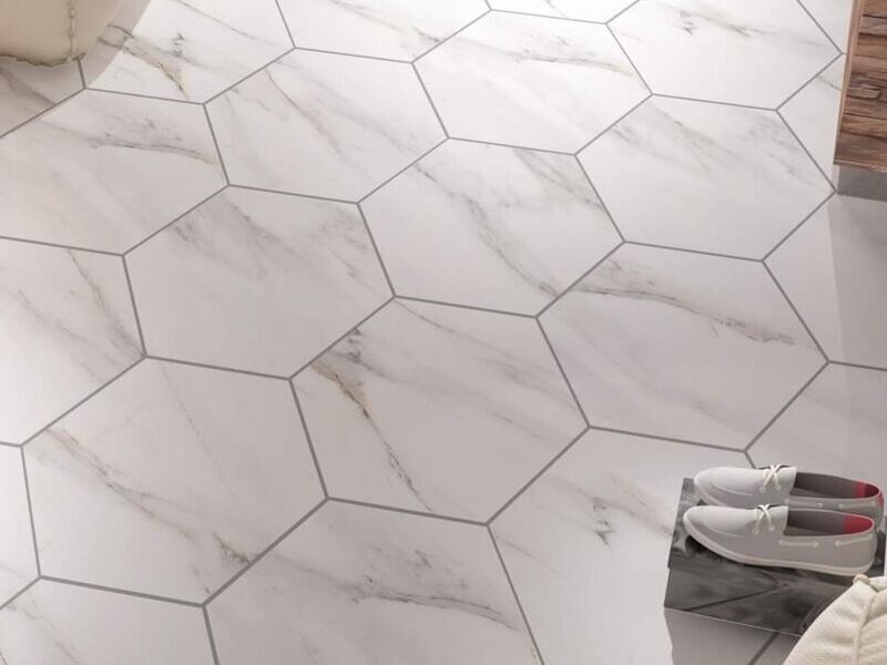 Hexagonal Carrara 