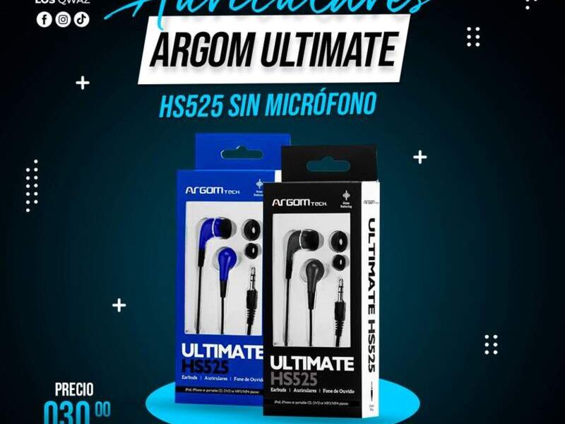 Auriculares Argom Tech Plug 3.5mm Guatemala