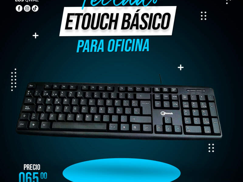 Teclado Negro ETOUCH Guatemala