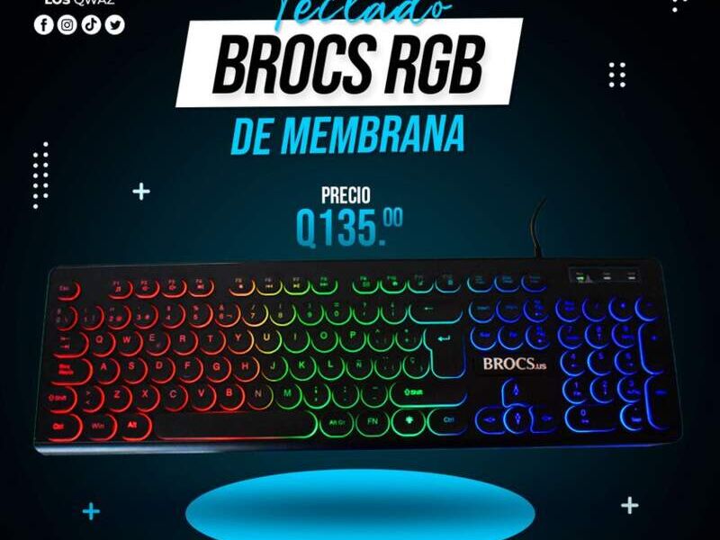 Teclado BROCS RGB membrana Guatemala