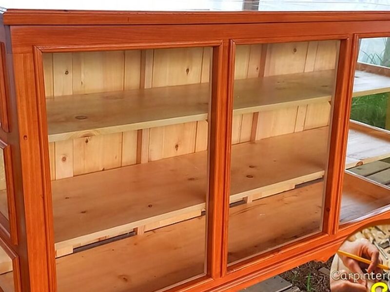 Mostrador madera/vidrio 9 compa Guatemala