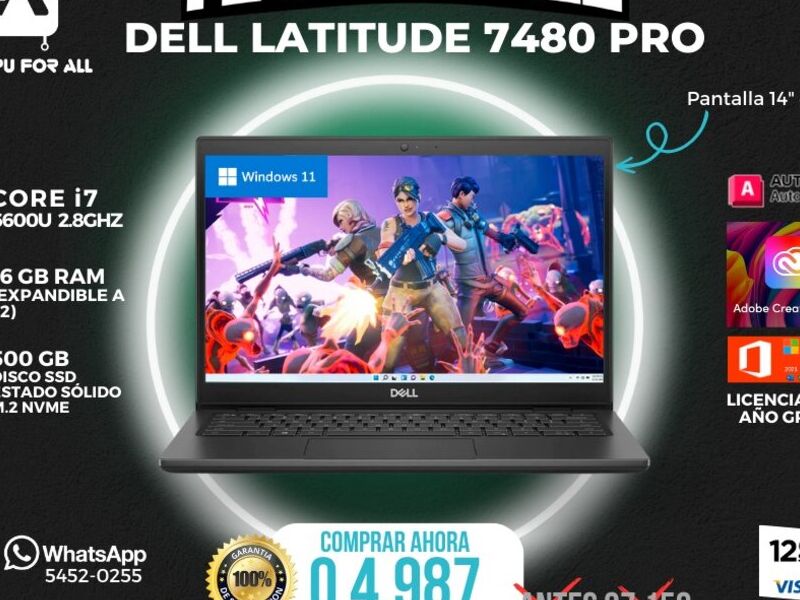 Laptop Latitude 7480 Pro Guatemala