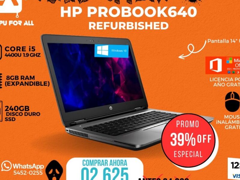 Laptop HP Probook640 Refurbished Guatemala