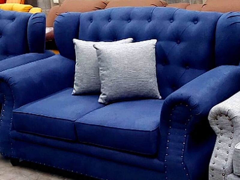 SOFA DOS PLAZAS AZUL GUATEMALA