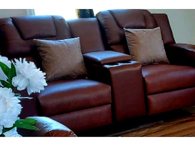 SOFA CUERO VASOS GUATEMALA