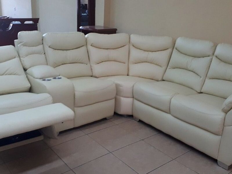 Mueble juego sillones cuero Guatemala 