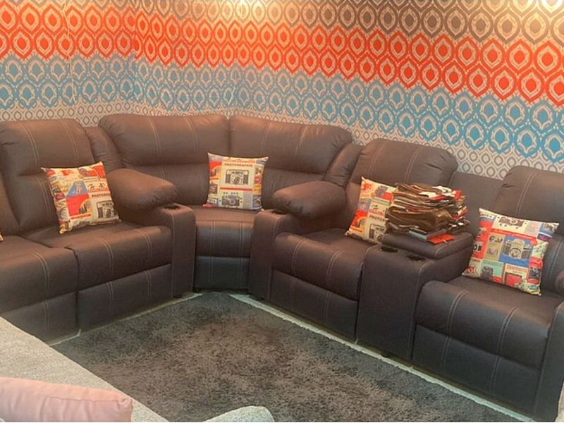 Mueble juego sillones cuero Guatemala 