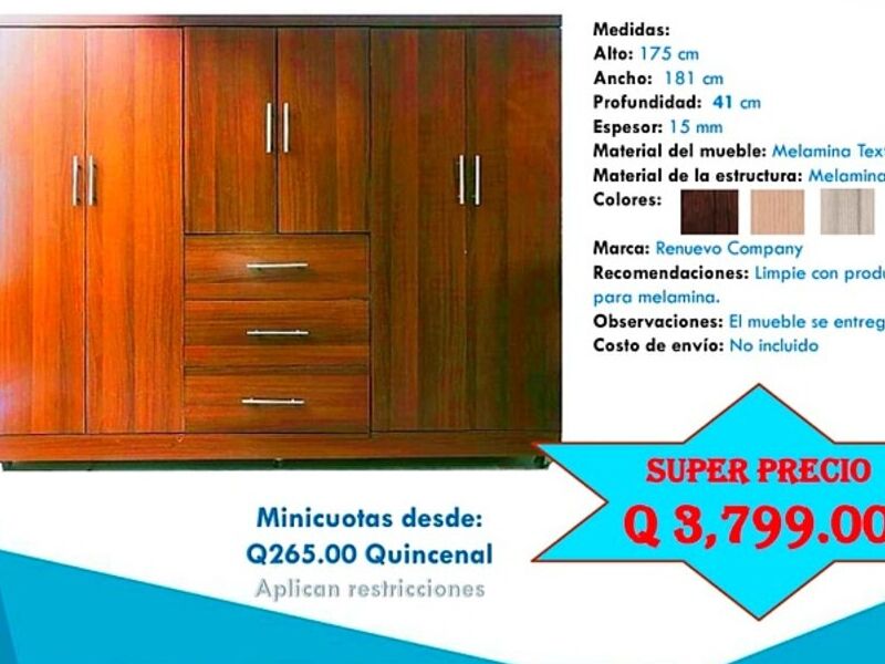 Mueble closet diamante Guatemala 