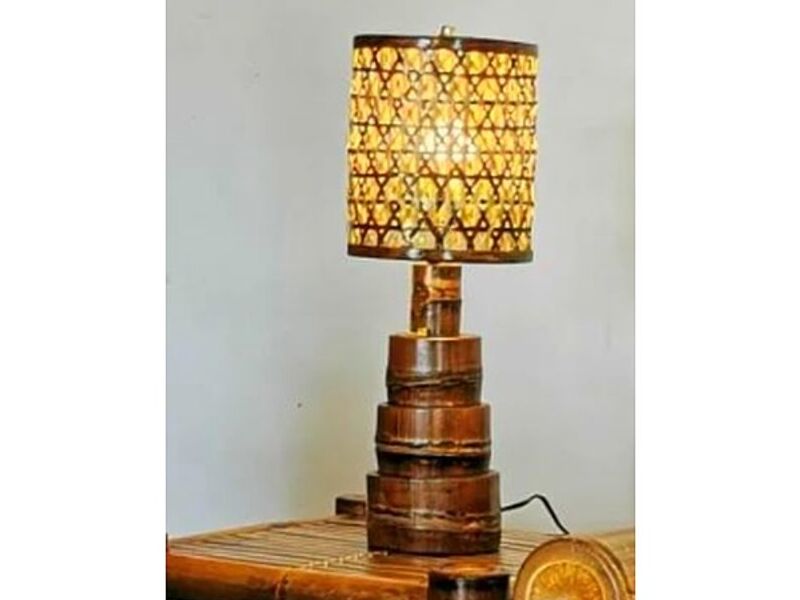 Lámpara artesanal mesa Guatemala