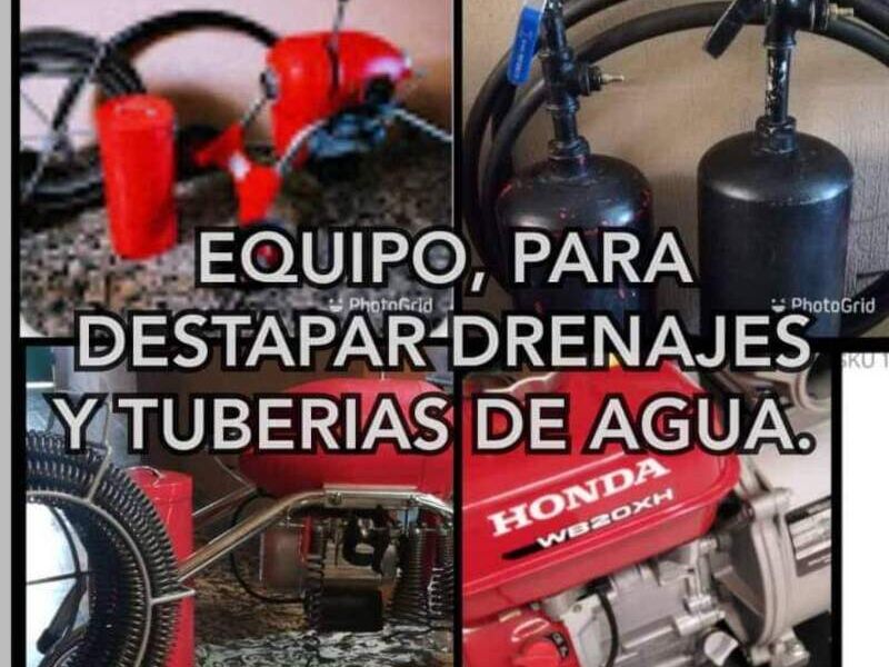 Destape de drenaje con equipo 