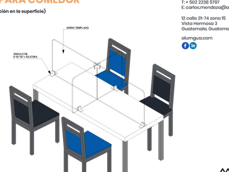 Mampara para Comedor Guatemala