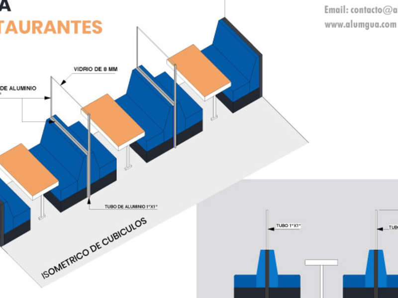Mamparas para Butacas Restaurantes