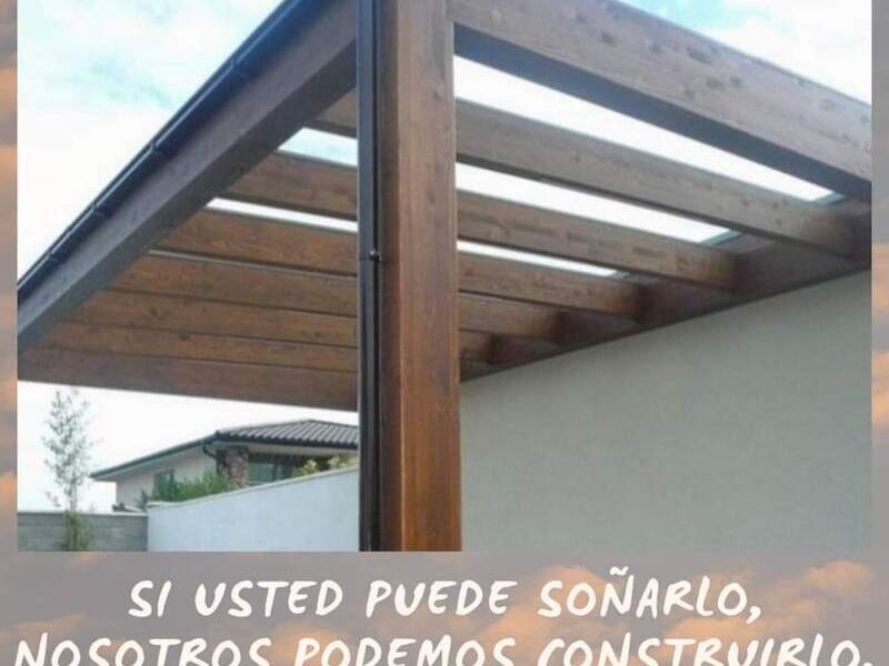 Pérgola madera sólida 