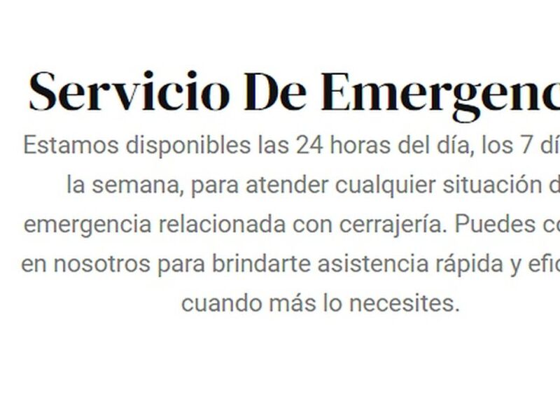 Servicio Emergencia Cerrajería Guatemala